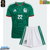 Mexico Hirving Lozano #22 Hjemmedraktsett Barn EM 2024 Kortermet (+ Korte bukser)